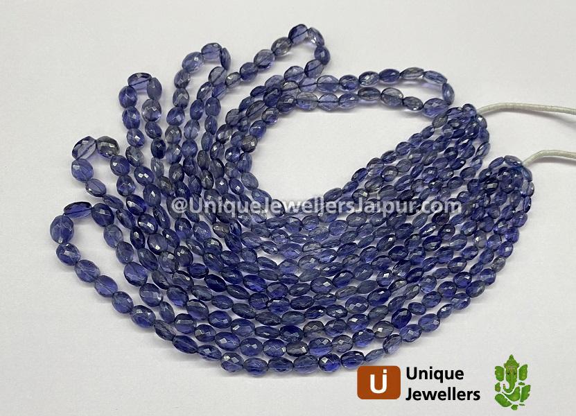 Iolite Shaded Faceted Oval Beads